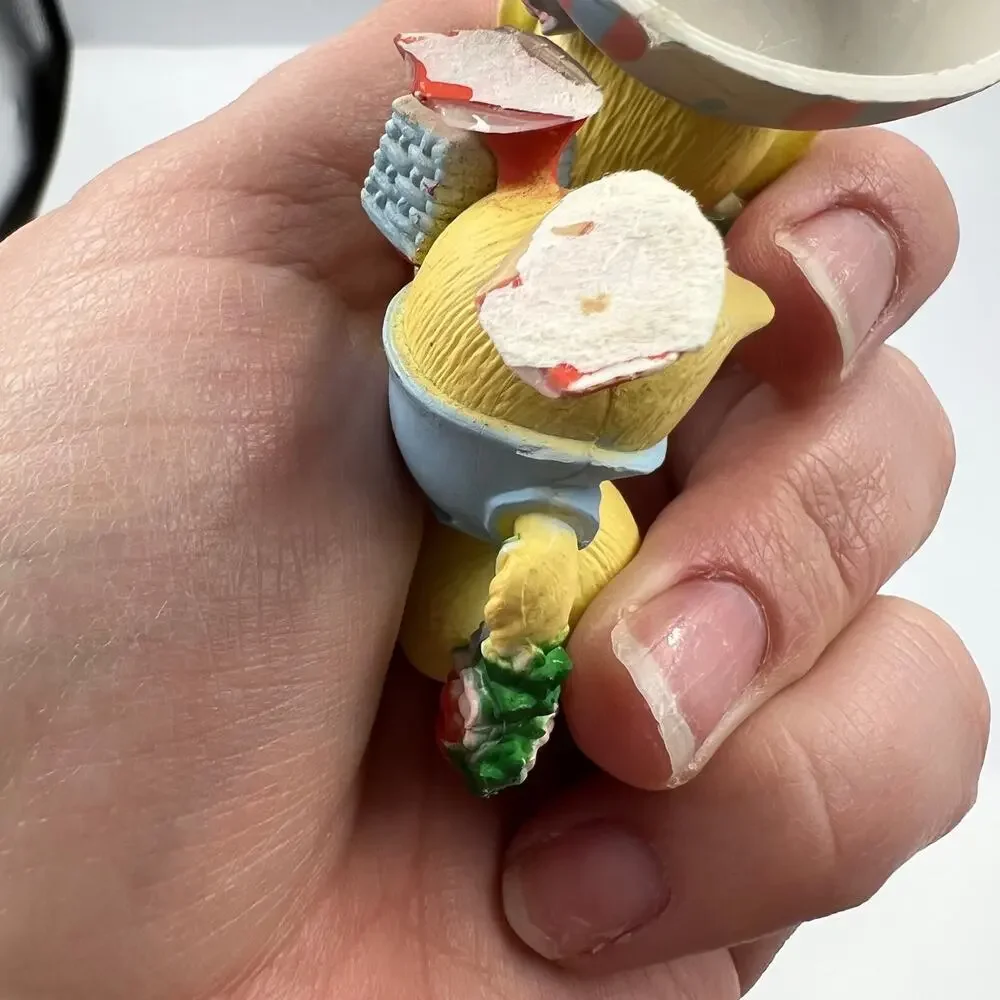Vintage Plastic Easter Baby Chick Cake Toppers Mini Decorative Figurines